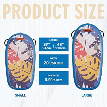 FunWater Body Board Beach Body Board Lightweight PVC Core Surf Board for Beach and Pool with Wrap Wr...