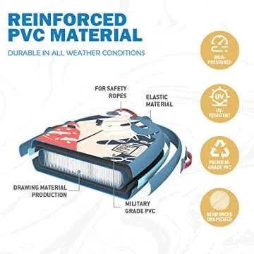 FunWater Body Board Beach Body Board Lightweight PVC Core Surf Board for Beach and Pool with Wrap Wrist Straps Perfect Surf for Teens and Adult