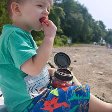 reCAP Mason Jars Lid FLIP Cap | Regular Mouth | Black 4 Pack | Made in USA