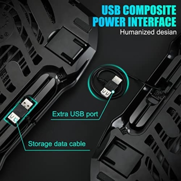 RGB Laptop Cooling Pad with Dual Quiet Fans USB Port