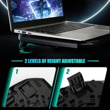 RGB Laptop Cooling Pad with Dual Quiet Fans USB Port