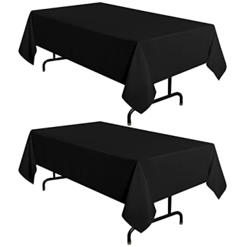 Sancua Black Tablecloths - Stain Resistant & Durable