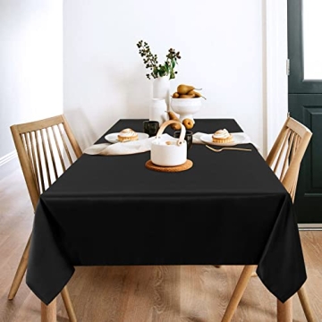 Sancua Black Tablecloths - Stain Resistant & Durable