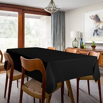Sancua Black Tablecloths - Stain Resistant & Durable