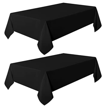 Sancua Black Tablecloths - Stain Resistant & Durable