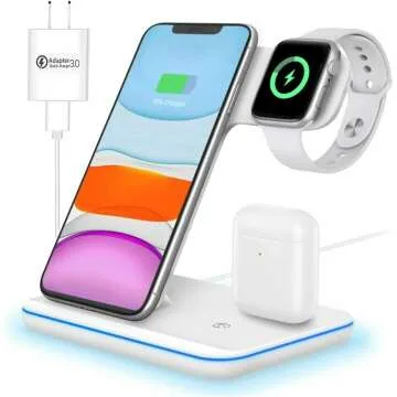 3 in 1 Wireless Charging Station for Phones & Watches