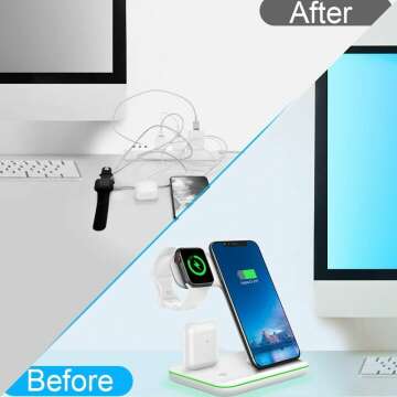 3 in 1 Wireless Charging Station for Phones & Watches