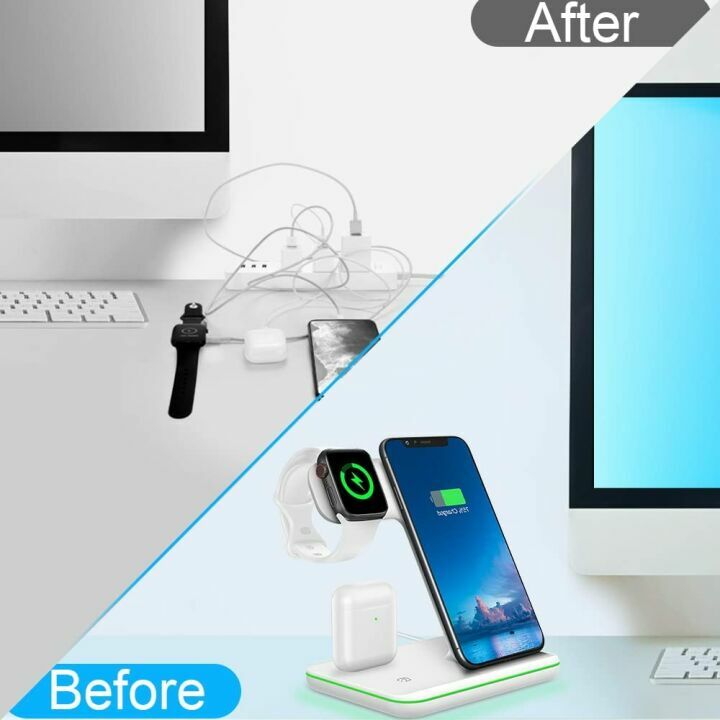 3 in 1 Wireless Charging Station for Phones & Watches