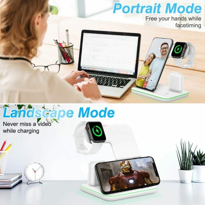 3 in 1 Wireless Charging Station for Phones & Watches