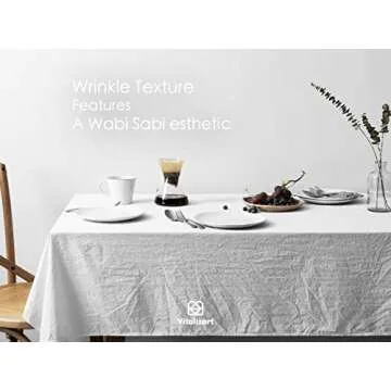 Elegant Waterproof Vitalizart White Tablecloth - 54x78 Inch