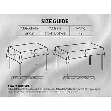 Elegant Waterproof Vitalizart White Tablecloth - 54x78 Inch