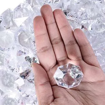 Super Z Outlet 2 Pounds of 25 Carat Clear Acrylic Diamonds - Big Diamonds for Table Centerpiece Deco...