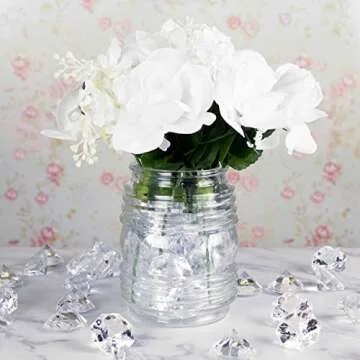 Super Z Outlet 2 Pounds of 25 Carat Clear Acrylic Diamonds - Big Diamonds for Table Centerpiece Decorations, Wedding Decorations, Bridal Shower Decorations