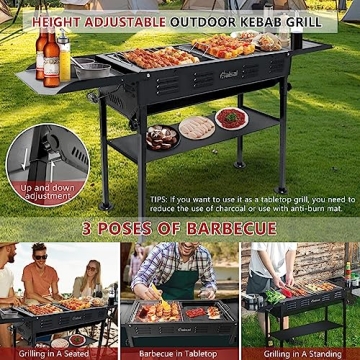 Baisal Charcoal Portable Grill for Outdoor BBQ Adventures