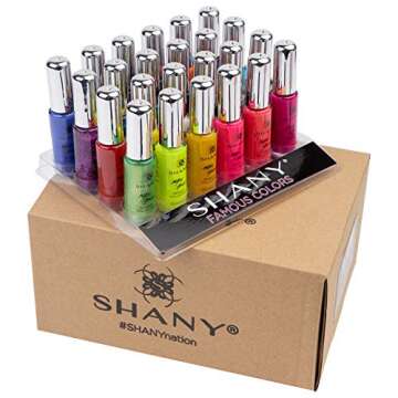 SHANY Nail Art Set - 24 Vibrant Nail Polishes for Art