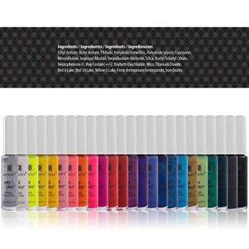 SHANY Nail Art Set - 24 Vibrant Nail Polishes for Art