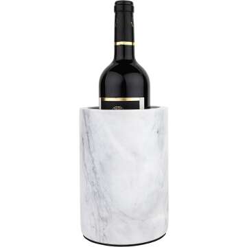 Homeries Marble Wine Chiller Bucket - Elegant Design