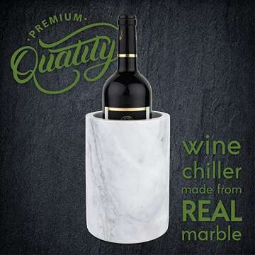 Homeries Marble Wine Chiller Bucket - Elegant Design