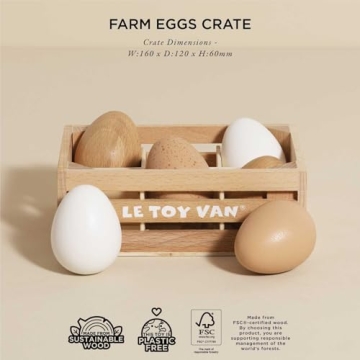 Le Toy Van Wooden Honeybee Market Farm Eggs Pretend Play Gift