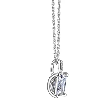 Stunning DIAMONLITE Princess Cut CZ Necklace for Women