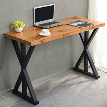 VANDNALI 2 Pcs Metal Table Legs, Heavy Duty Industrial Desk Legs, Black Furniture Legs for Home Offi...