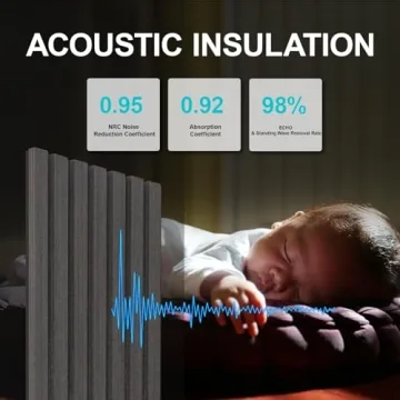 Yuzzy Acoustic Wall Slats - Rustic Walnut Finish