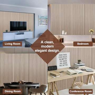 Yuzzy Acoustic Wall Slats - Rustic Walnut Finish
