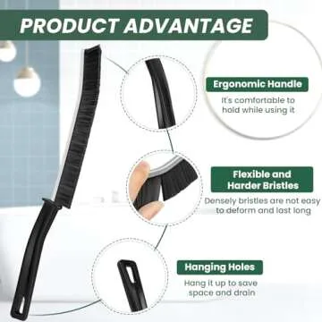 6 PCS Hard Bristle Crevice Cleaning Brush, Bathroom Gap Cleaning Brush, Multifunctional Crevice Clea...