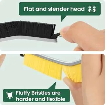 6 PCS Hard Bristle Crevice Cleaning Brush, Bathroom Gap Cleaning Brush, Multifunctional Crevice Cleaning Brush Tool Kits for Household, Bathroom, Kitchen, Shutter Door Window or Tiles Window Groove