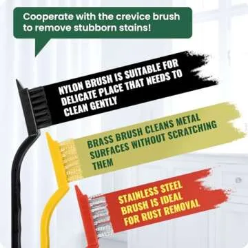 6 PCS Hard Bristle Crevice Cleaning Brush, Bathroom Gap Cleaning Brush, Multifunctional Crevice Cleaning Brush Tool Kits for Household, Bathroom, Kitchen, Shutter Door Window or Tiles Window Groove
