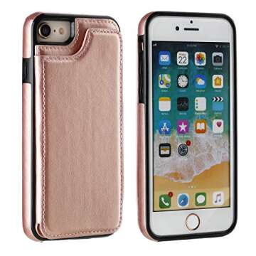 ONETOP for iPhone SE(2022) iPhone SE(2020) iPhone 7/8 Wallet Case with Card Holder, Premium PU Leath...