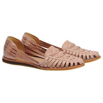 Nisolo Women's Huarache Sandals, Desert Rose, 7, Slip-On Comfort, Designed for Casual Everyday Wear,...