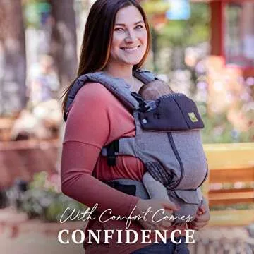 LÍLLÉbaby Serenity 6-in-1 Ergonomic Baby Carrier, Newborn to Toddler, Lumbar Support with Convertible Tote, Argent