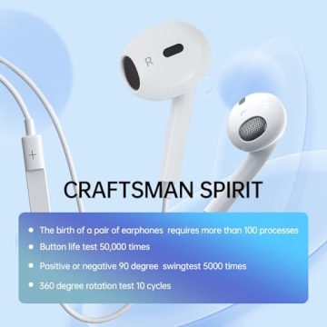 DEXATEK Lightning Earbuds - Wired Headphone for iPhone