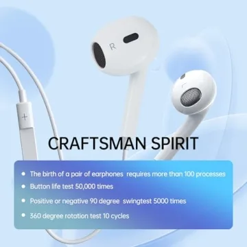 DEXATEK Lightning Earbuds - Wired Headphone for iPhone