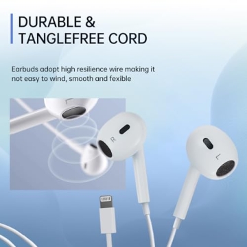 DEXATEK Lightning Earbuds - Wired Headphone for iPhone