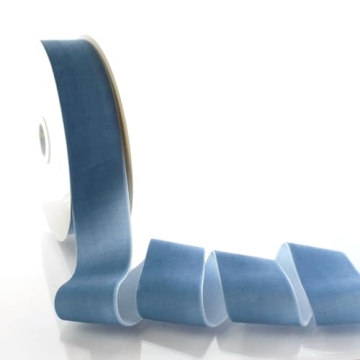 Antique Blue Velvet Ribbon - 2" Wide 25 Yards Perfect for Crafts