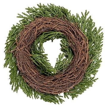 Creative Co-Op 8" Artificial Cedar Wreath for Holiday Cheer