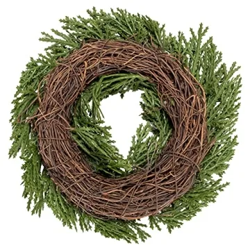 Creative Co-Op 8" Artificial Cedar Wreath for Holiday Cheer