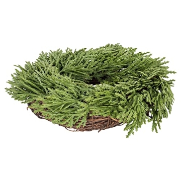 Creative Co-Op 8" Artificial Cedar Wreath for Holiday Cheer