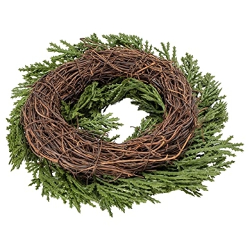 Creative Co-Op 8" Artificial Cedar Wreath for Holiday Cheer