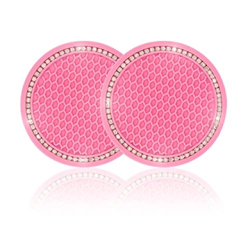 JUSTTOP Car Cup Holder Coaster, 2 Pack Universal Auto Anti Slip Cup Holder Insert Coaster, Bling Cry...