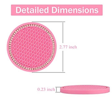 JUSTTOP Stylish Anti-Slip Car Cup Holder Coaster 2 Pack