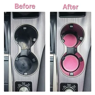 JUSTTOP Stylish Anti-Slip Car Cup Holder Coaster 2 Pack