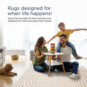 Abani Rugs Beige Arch Pattern Knot Modern Print Premium Area Rug - Contemporary No-Shed Neutral 4’ x 6’Bedroom Rug