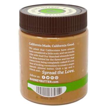 Barney Butter Almond Butter - Smooth, No Sugar, No Stir