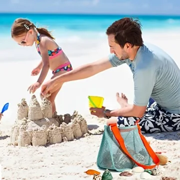 DAIKOYE Beach Toy Mesh Kids Shell Collecting Bags 3 Pack
