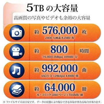 LaCie Rugged Mini, 5T,B USB 3.0 Portable 2.5 inch External Hard Drive for PC and Mac, Orange/Grey, with Rescue Services (STJJ5000400)