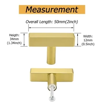 Upgrade With Goldenwarm Brushed Brass Knobs - 10 Pack