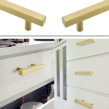 Upgrade With Goldenwarm Brushed Brass Knobs - 10 Pack